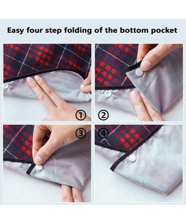 Adult Bib Reusable Washable Clothing Protector Waterproof Extra Long Bibs for Men Women Black Blue - Buy Online on SooperMarket.com