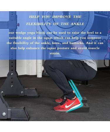 2 Pack Squat Wedge Blocks - Non Slip Heel Elevated Squat Ramp for Men and Women - Professional Slant Board Trainer for Fitness, Weightlifting, Yoga - Black - Buy Online on SooperMarket.com