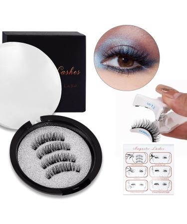 Bexdug Reusable Magnetic Eyelashes - Women False Eyelashes | With Clip Natural Look Magnetic Lashes Magnetic Fake Lashes For Easy Application - Buy Online on SooperMarket.com