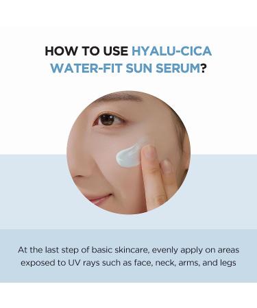 SKIN1004 Hyalu-CICA Water-Fit Sun Serum 1.69 fl. oz (50ml) - Hydrating Formula for Sensitive Skin [No White Cast] - Buy Online on SooperMarket.com
