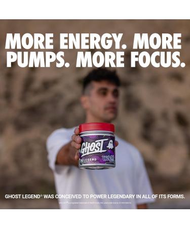 Ghost Legend V2 Pre-Workout | Caffeine L-Citrulline & Beta Alanine Blend for Pump Energy & Focus | Sugar-Free Pre-Workout | 50 Servings 400G (Grape) - Buy Online on SooperMarket.com
