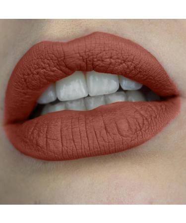 Mynena Terracota Brown Matte Lip Stain - Long Lasting, Waterproof, No Smudge, Talc-Free, Gluten-Free | Zoe - Buy Online on SooperMarket.com