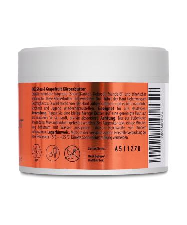 Shea & Grapefruit Body Butter 250g | Natural Moisturizing Cream for Dry Skin | Karit Oil Body Butter | Nourishing Skin Care - Buy Online on SooperMarket.com