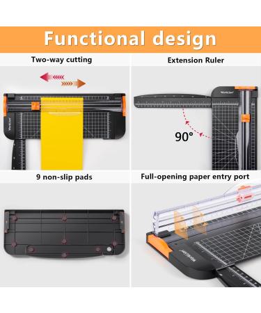 WORKLION Paper cutter - A4 Paper Craft cutter with Security blade for cut Gift Card  Coupon  Label  Cardstock  Photo  12 inch black office paper trimmer - Buy Online on SooperMarket.com