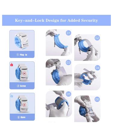WSZCML Anti Lost Wrist Link with Key Lock | Reflective Toddler Safety Harness Rope Leash - Blue (2M/6.56 ft) - Buy Online on SooperMarket.com