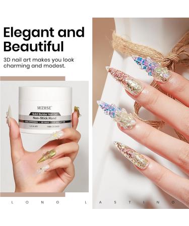MIZHSE 100g Solid Builder Gel for Nails Large Capacity Clear Hard Gel for Nails 3D Sculpting Gel for Nail Art Gel U V LED Nail Builder Gel Kit with 3D Silicone Pen for Nail Salon Home DIY - Buy Online on SooperMarket.com