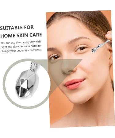 WOONEKY 2pcs Eye Cream Stick Eye Massaging Rod Massaging Tools Face Massager Face Tools Eye Cream Roller Makeup Tools Miniature Garden Tools Wrinkle Remove Stick Gift Zinc Alloy Metal 8x1cm Silver - Buy Online on SooperMarket.com