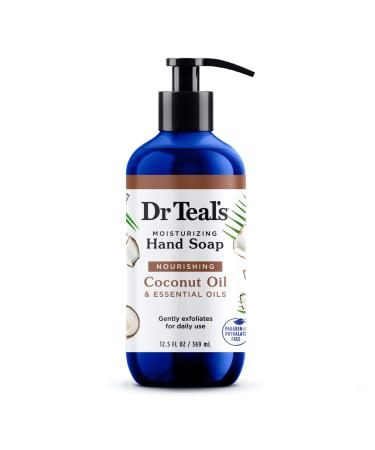 Dr Teal's Gentle Exfoliating Liquid Hand Soap  Coconut Oil & Essential Oils  12.5 fl oz (Packaging May Vary) 12.5 Fl Oz (Pack of 1)