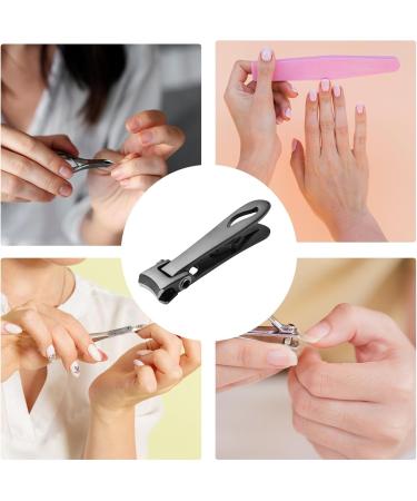 Nail Clippers with File Nail Clippers Set Fingernail Cutter | Professional Heavy Duty Precision Stainless Steel Nail Clippers with Nail File for Stunning Nails Home and Travel Black - Buy Online on SooperMarket.com