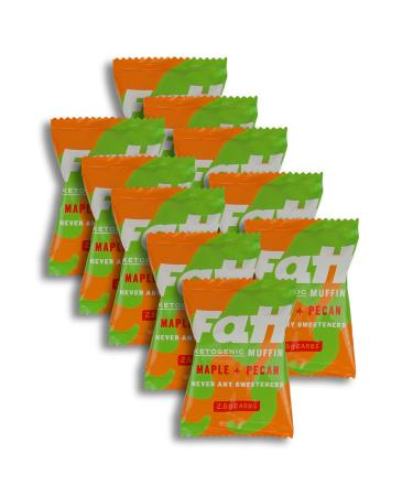 Fatt Keto Muffin Snack Pack - Maple & Pecan 10 x 40g - 2.6 g carbs - 100% Natural Low Carb Keto Snack with Super Fats - No added sweeteners - Low Carb Keto Snack with High Nutrition - Aka Fattbar Maple & Pecan 4 g (Pack of 10)