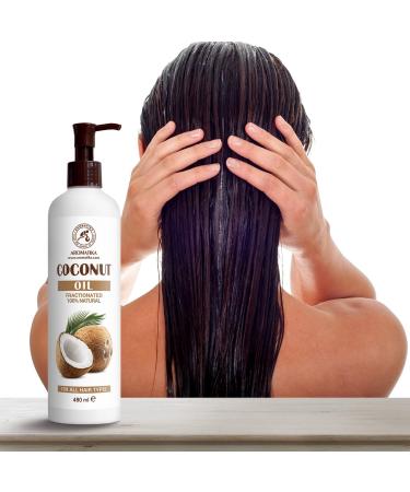 Pure Coconut Hair Oil 480ml - Cocos Nucifera - Intensive Care for Healthy Hair - Natural & Organic - Buy Online on SooperMarket.com