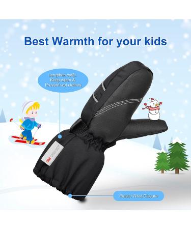 BQA Children's Ski Gloves - Waterproof & Windproof Thermo Warm F ustlinge for Boys & Girls (2-8 Years) - Navy - Buy Online on SooperMarket.com