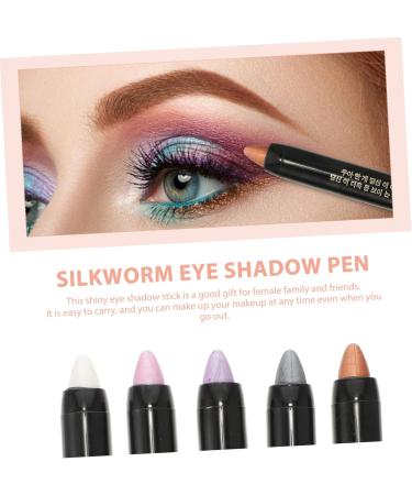 PLAFOPE 5pcs Pearlescent Eyeshadow Pencil Women Cosmetics Waterproof Eyeshadow Pencil Makeup Pen Paste - Buy Online on SooperMarket.com
