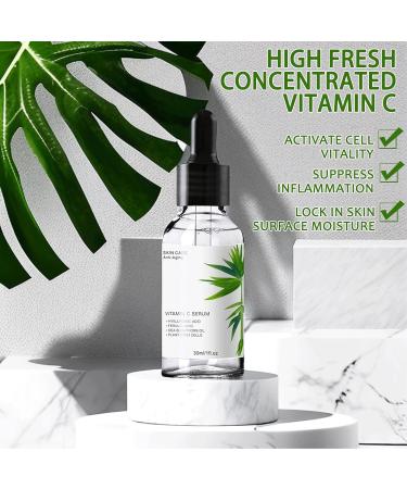 TBeautfave Vitamin C Serum for Face Vit C Serum With Hyaluronic Acid Facial Serums Face Serum for Women & Men Brightening Anti Aging Wrinkles Fine Lines & Dark Spots Skincare 30ml - Buy Online on SooperMarket.com