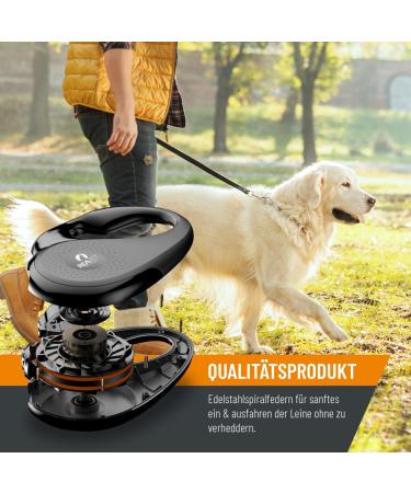 Reavet 5m Ergonomic Dog Leash for Large Dogs (Up to 50kg) - Non-Slip Robust with Brake-Stop System | International Shipping - Buy Online on SooperMarket.com
