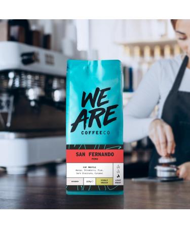 Coffee Ground for Cafetiere 227g Bag Peru Ground Coffee Chocolate Caramel & Fruits Notes 100% Arabica Light Roast Speciality Freshly Roasted Single Origin (We Are Coffee Co) Ground Cafetiere 227 g (Pack of 1) - Buy Online on SooperMarket.com