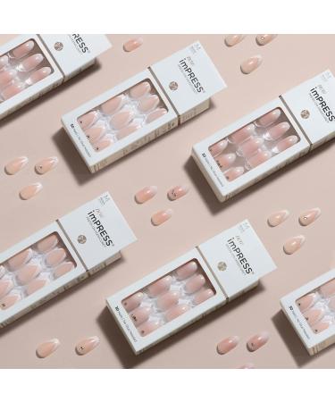 KISS imPRESS So French Press-On Manicure Nail Kit | PureFit Technology | Medium Length Nails | Includes Prep Pad, Mini Nail File, Cuticle Stick | 30 Fake Nails - Buy Online on SooperMarket.com
