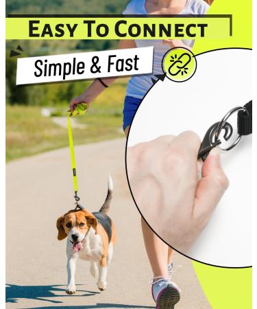 Looxmeer Neon Yellow Dog Leash - 3m to 30m Premium Tear-Resistant Training Tow Lines with Hand Loop & D Carabiner for International Shipping - Buy Online on SooperMarket.com