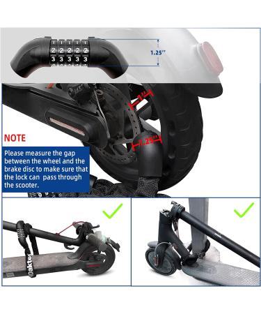 NDakter 5-Digit Combination Bike Chain Lock - Heavy Duty Anti-Theft Security for Bicycle, Scooter, Motorcycle - 3.2 ft Long - Resettable - Black - Buy Online on SooperMarket.com