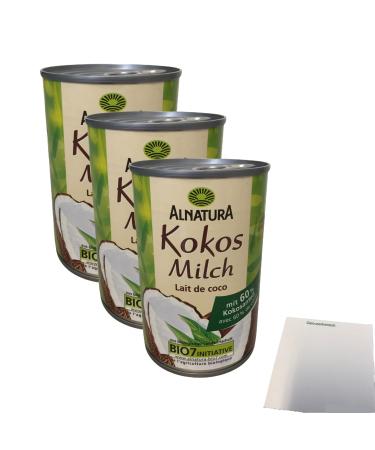 Alnatura organic coconut milk 3-pack (3x400ml) + usy block