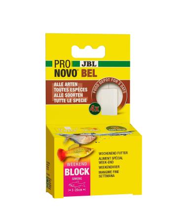 JBL PRONOVO BEL WEEKEND weekend food for all freshwater aquarium fish 4 food blocks