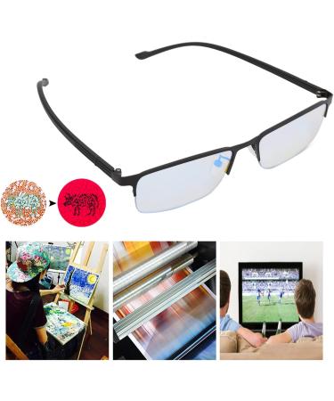 Colored Blindness Glasses Set - Black Frame Case Cloth & Inspection Diagram - International Shipping Available - Buy Online on SooperMarket.com