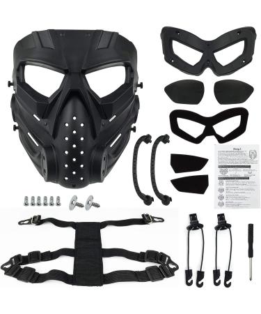 Alien Airsoft Mask Full Face Tactical for Hunting, CS Game, Halloween - Black Gray Lens - Buy Online on SooperMarket.com