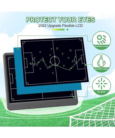 TUGAU Electronic Coach Board Premium Tactical Marker Board | Large LCD Screen with Stylus Pen | Soccer Baseball Football Hockey Tennis Training Equipment - 15 inch - Buy Online on SooperMarket.com
