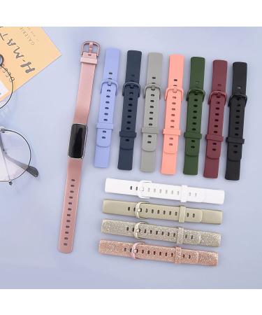 Funeng 3 Pack Silicone Bands for Fitbit Luxe - Large Black/Navy Blue/Gray - Sport Replacement Wristbands for Men and Women - Buy Online on SooperMarket.com