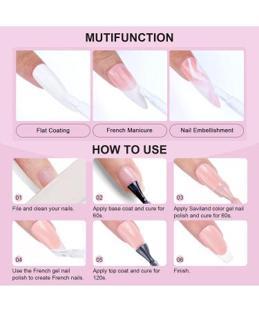 Saviland French White Gel Nail Polish: 10ml Upgrade U V/LED Soak Off Gel Nail Polish Manicure for Professional Salon Home Use Long Lasting Easy to Apply and Safe AA -French Gel Polish White-10ML - Buy Online on SooperMarket.com