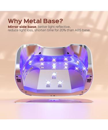 BOLASEN Cordless Rechargeable UV Nail Lamp - 54W Wireless LED Nail Dryer for Gel Nails Portable & Professional Curing Light with Metallic Reflector - Perfect for Home & Salon Use - Buy Online on SooperMarket.com