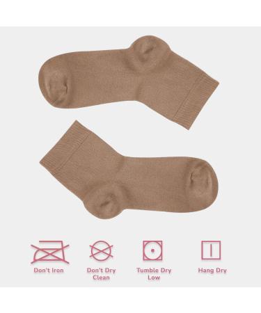 Cosyfeel Women Loose Diabetic Socks | 4-Pack Neuropathy Ankle Socks for Ladies | Super Soft Eco-Friendly Bamboo Material | Durable with Seamless Toe | Multicolour Patterns | 4 Seasons 7-9 1/2 HAZEL - Buy Online on SooperMarket.com