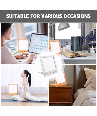 Sunlight Lamp 10000 Lux - 10000 Lux Bright Sunlight Lamps | Foldable Stand Touch Control Home Daylight Lamp with Temperature & Brightness Settings and Timer for Home White - Buy Online on SooperMarket.com