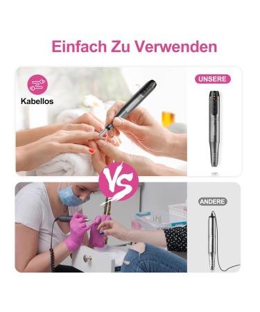 Coslus Wireless Portable Nail Miller - 11-in-1 Professional Manicure & Pedicure Set for Gel and Acrylic Nails - Buy Online on SooperMarket.com