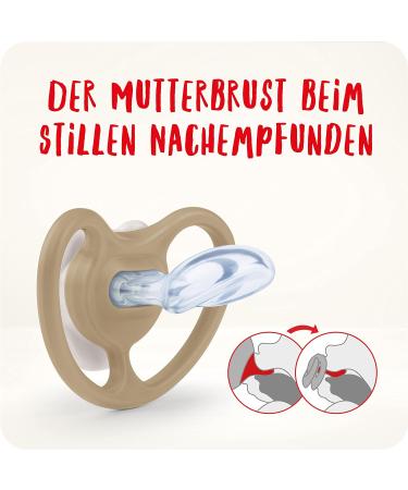 Nuk Space Pacifier Set | 6-18 Months | Disney Mickey Mouse | Extra Ventilation | BPA-Free Silicone | Gray & White | 2 Pieces - Buy Online on SooperMarket.com