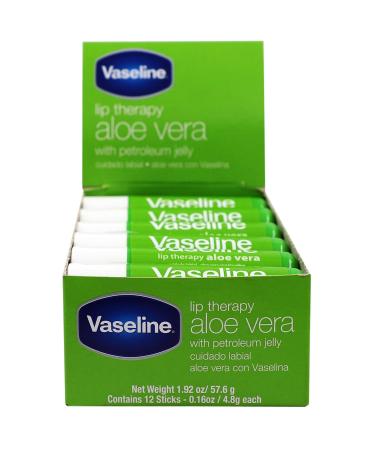 Vaseline Lip w/o Backer Card Aloe - 12 pack box
