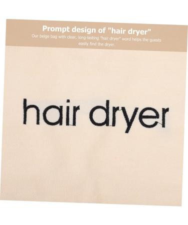 FOYTOKI 4pcs Hair Dryer Storage Bag Canvas Cosmetic Bag Hair Bag Hair Dryer Holders Hairdryer Fabric Beige 33x30cm Beige - Buy Online on SooperMarket.com
