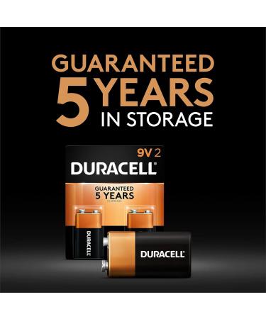 Buy DURACELL Coppertop 9V Batteries - 2 Count Pack | Long-Lasting Alkaline Power for Home & Office Devices - Buy Online on SooperMarket.com