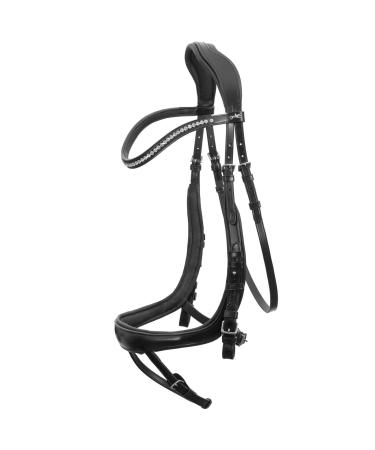 Schockem hle EQUITUS BETA anatomical special bridle Black Silver VB Black