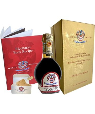 Tradizional Balsamic Vinegar of Modena PDO - 25 Years Old + Tic doser + Recipes Book- Acetaia Malpighi