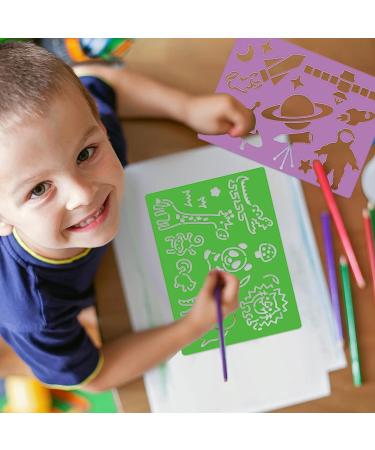 25 Pcs Stencil Drawing Kit for Kids | Plastic Stencils with 400+ Shapes | Fun Birthday Gift for Boys and Girls - Buy Online on SooperMarket.com