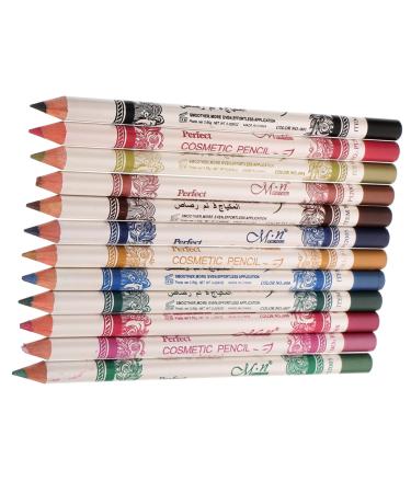 Beavorty 12 Pcs Eyeliner Pencil Makeup Eyeliner Colorful Eyeliner Set Eye Lip Liner Make up