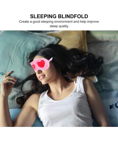 Adjustable Plush Heart Eye Mask for Daytime Naps, Travel, and Valentine's Day | Soft Blindfold for Deep Sleep and Relaxation - Buy Online on SooperMarket.com