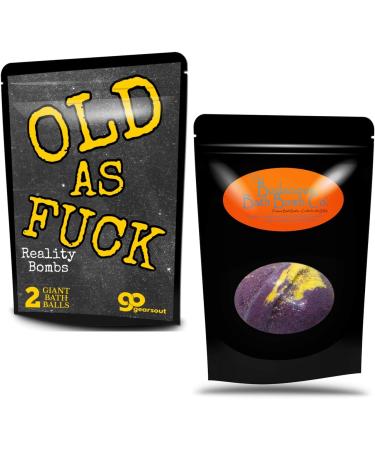 Old As F*ck Bath Bombs - Funny Men's Over The Hill Bath Balls - Handcrafted in USA (2 Count) - Buy Online on SooperMarket.com