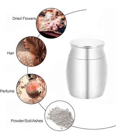 LZZEM 1 Piece Mini Keepsake Urn Stainless Steel Cremation Urn Jewelry Small Urn Used for Human Ashes Waterproof Decorative Ashes Loss of Pet Sympathy - Buy Online on SooperMarket.com