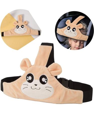 Baby Car Seat Head Support - Safe Headrest Band for Sleep Positioner | Toddler Neck Protection Belt - Brown - Buy Online on SooperMarket.com
