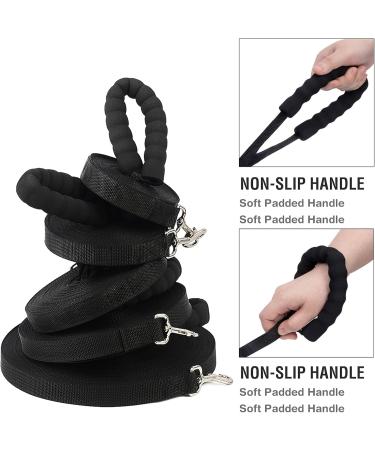 Training Leads for Dogs - Nylon Long Training Dog Leash Long Dog Recall Lead Long Line for Dog Tracking Training Long Lead Leash for Pet Recall Obedience with Comfortable Padded Handle (Black 5m/16ft) Black 5m/16ft - Buy Online on SooperMarket.com