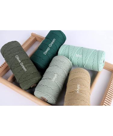 NOANTA Natural Macrame Cord 3mm x 109Yards - Beige Cotton Rope for Wall Hanging, Plant Hangers, Crafts & Knitting - Buy Online on SooperMarket.com