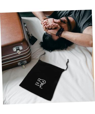 MUSISALY 2pcs Storage Bag Practical Storage Pouch Drawstring Closure Cover Toiletry Organizer Black Velvet - Buy Online on SooperMarket.com