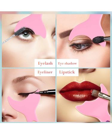 G2PLUS Mascara Shield Guard and Eyeliner Auxiliary Tool for Precise Eye Makeup Application - Reusable Pink Silicone Eyeshadow Guard Pads - Buy Online on SooperMarket.com